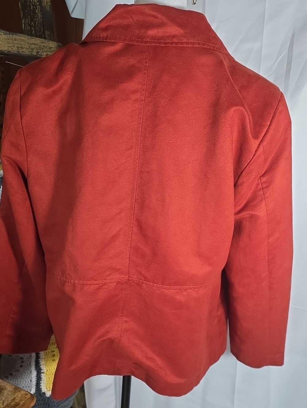 Koret Rust Orange Button-Front Blazer Jacket - Picture 4 of 8